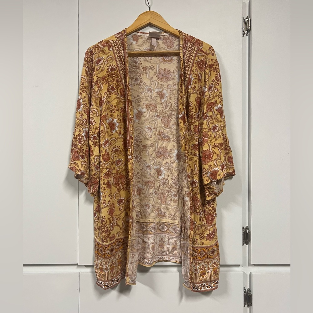 Knox Rose Multicolor Patterned Kimono - Picture 2 of 6